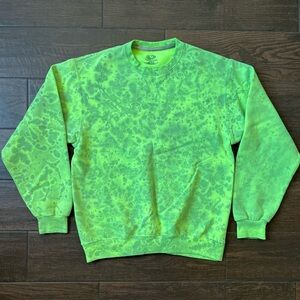 Bright Green Tie-Dye Sweatshirt